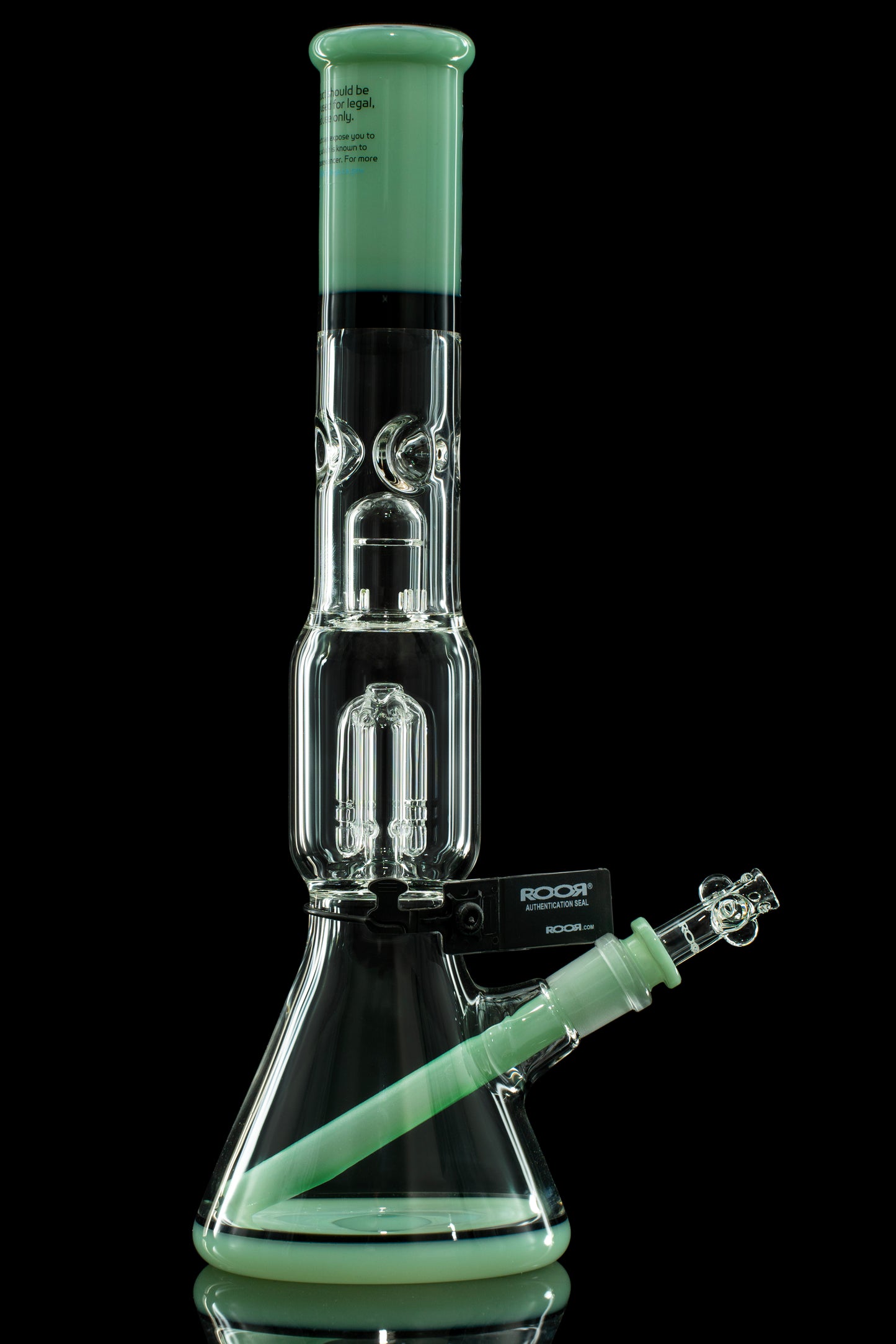 ROOR® Tech 4-Arm Tree Beaker Milky Green with Black Frame