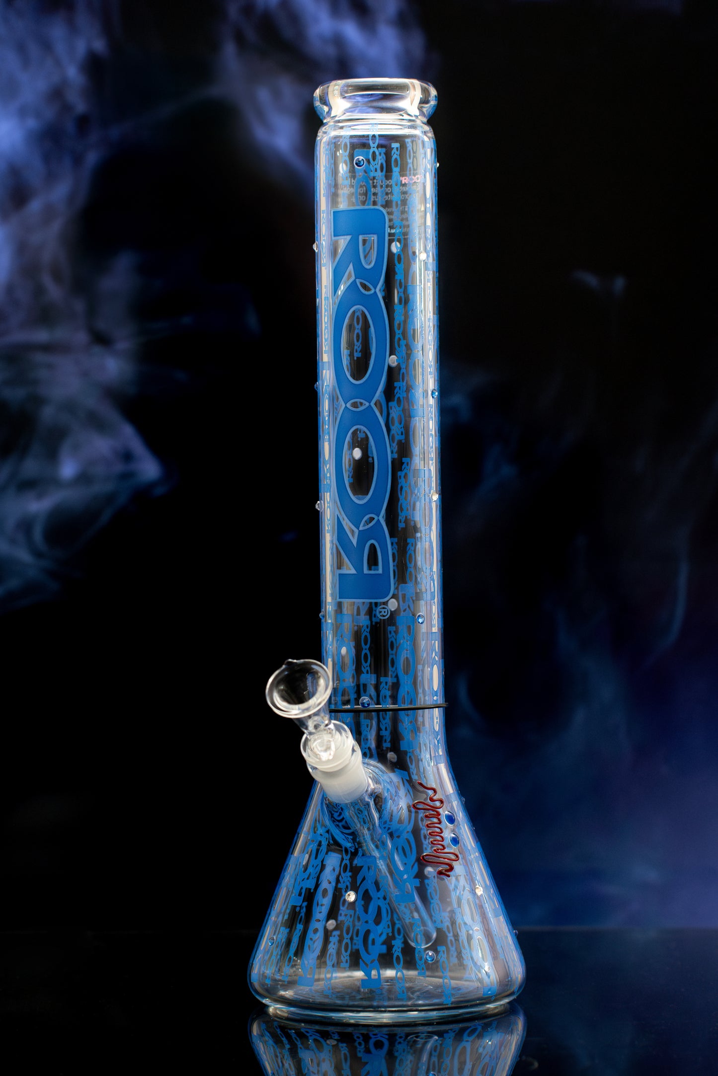 ROOR® Zing Bling'd Out 18" Custom Beaker "ZEAKER" 60mm diameter by 5mm thickness