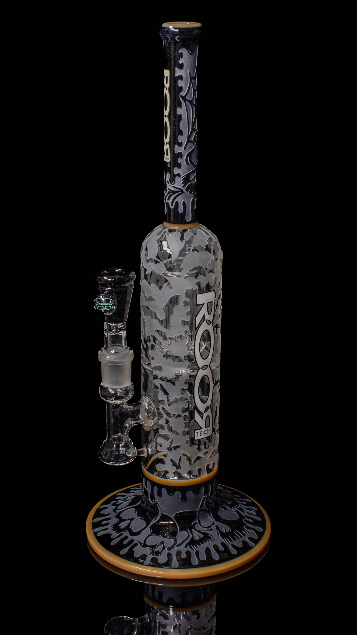 Tech x Liberty 50G 2 Barrel-Style Chamber Stemless Bubbler Black/Tangie *NOCTURNE*