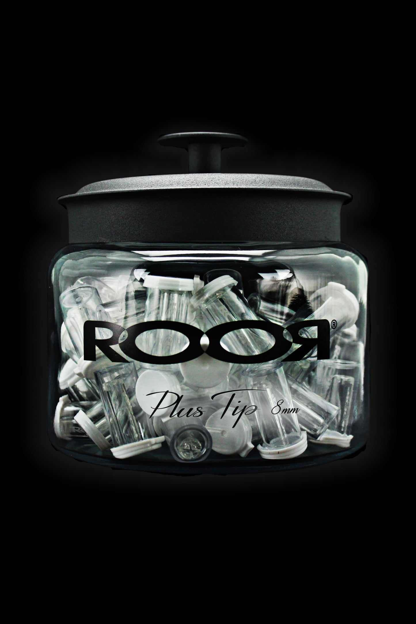 ROOR® Plus Tips Jar- Count of 75 Single 8mm Tips