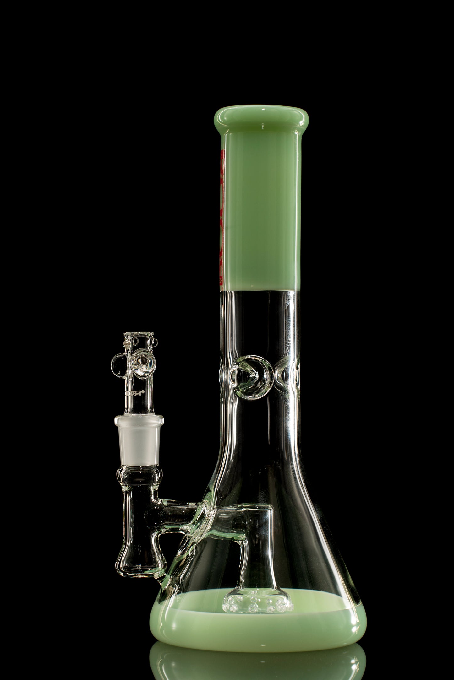 ROOR® Tech Fixed Downstem- 10" Beaker 38x4mm Milky Green Color