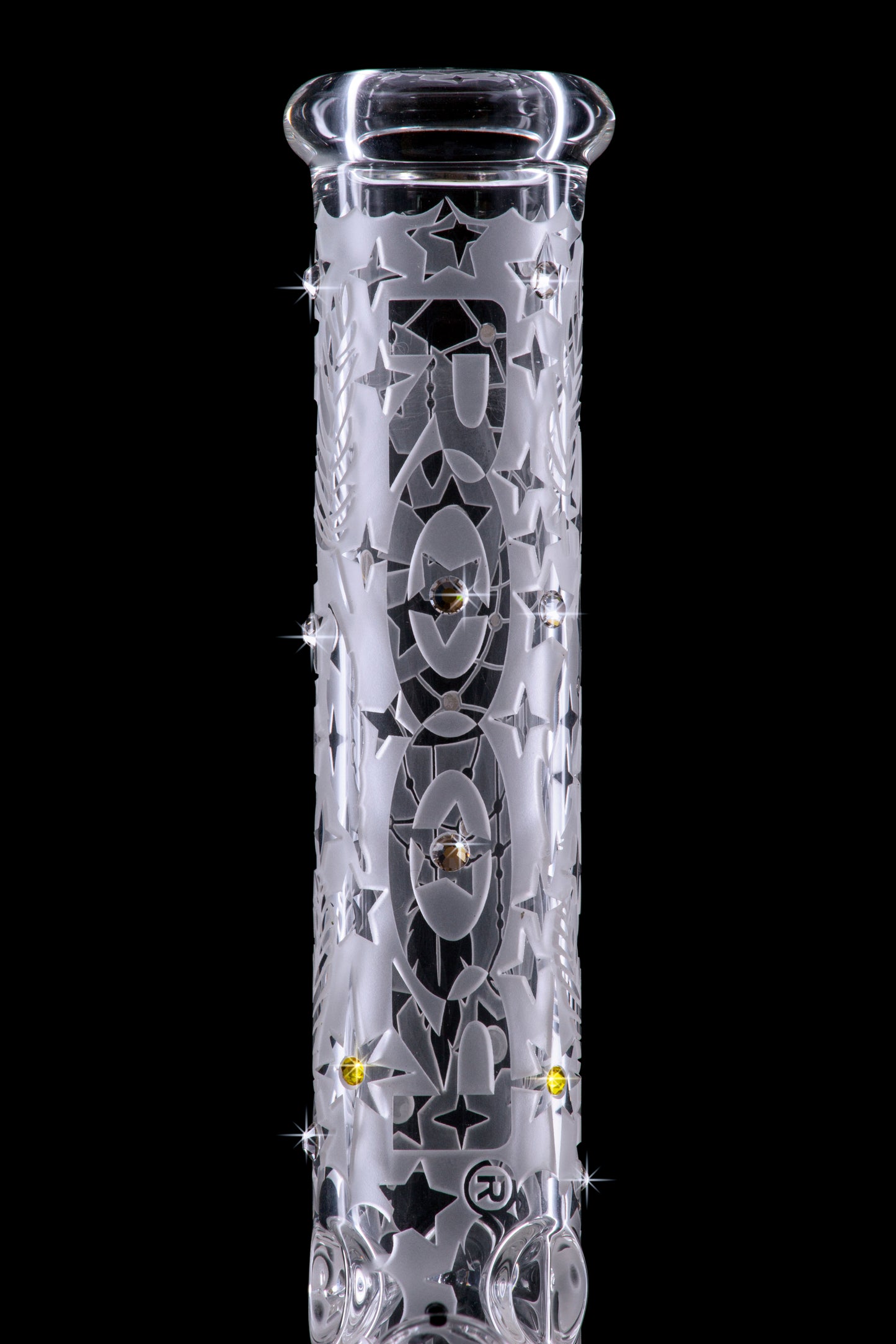 ROOR® Classic 18" Beaker 50x5mm Sandblasted Dreamcatcher with Swarovski Crystals