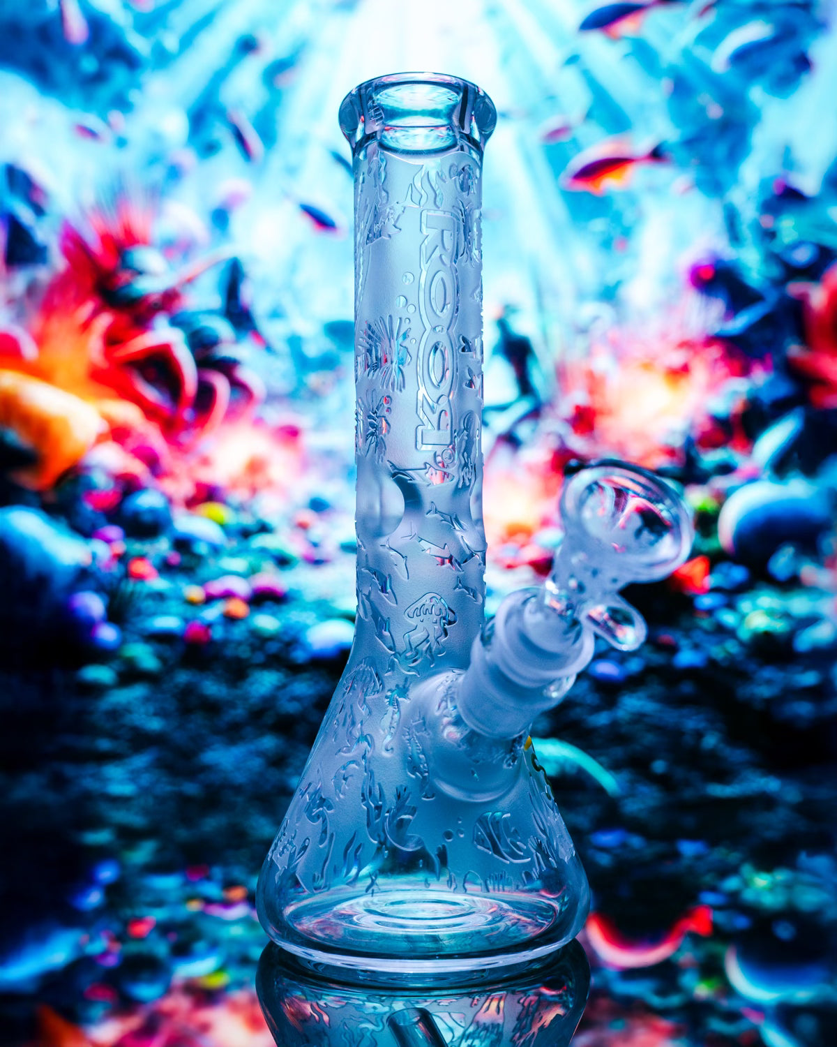 ROOR® x Liberty 50G 10" 7mm Beaker "Seascape"