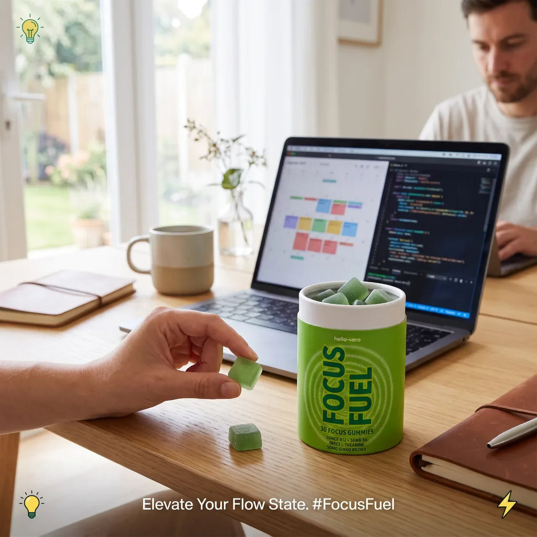 Wellness gummies Energy Boost and Focus supplement for brain fog removal 