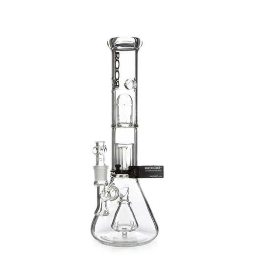 ROOR® Tech 14" Fixed Shower Head Beaker — Barrel Perc Waterpipe