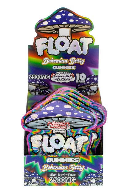 FLOAT Bohemian Berry flavor gummies box for wholesale retailers, view 4
