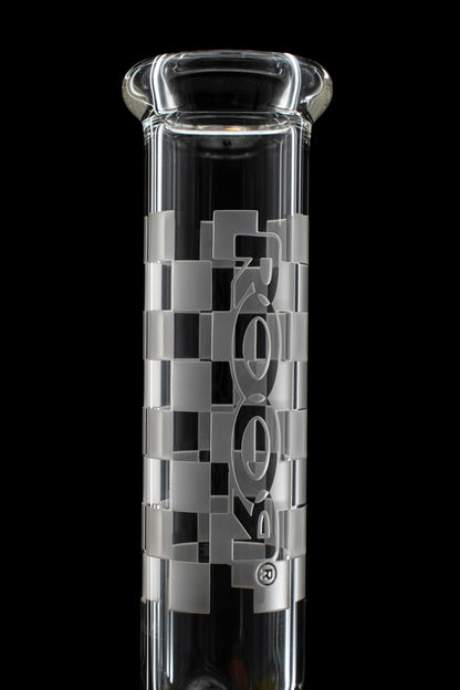 ROOR® 12" Checkers Sandblasted Beaker with Color Ice Pinch