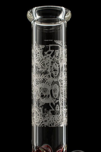 ROOR® 12" Koi Sandblasted Beaker with Color Ice Pinch