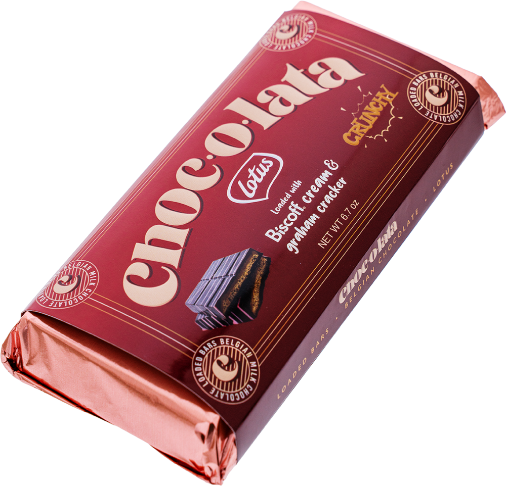 CHOCOLATA Lotus Loaded Biscoff Cream & Graham Cracker Crunch Bar