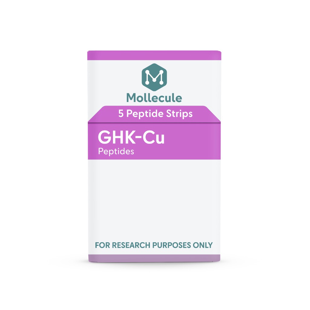 GHK-Cu 100mg 5ct peptide strip box — Molecule Peptides (view 2)