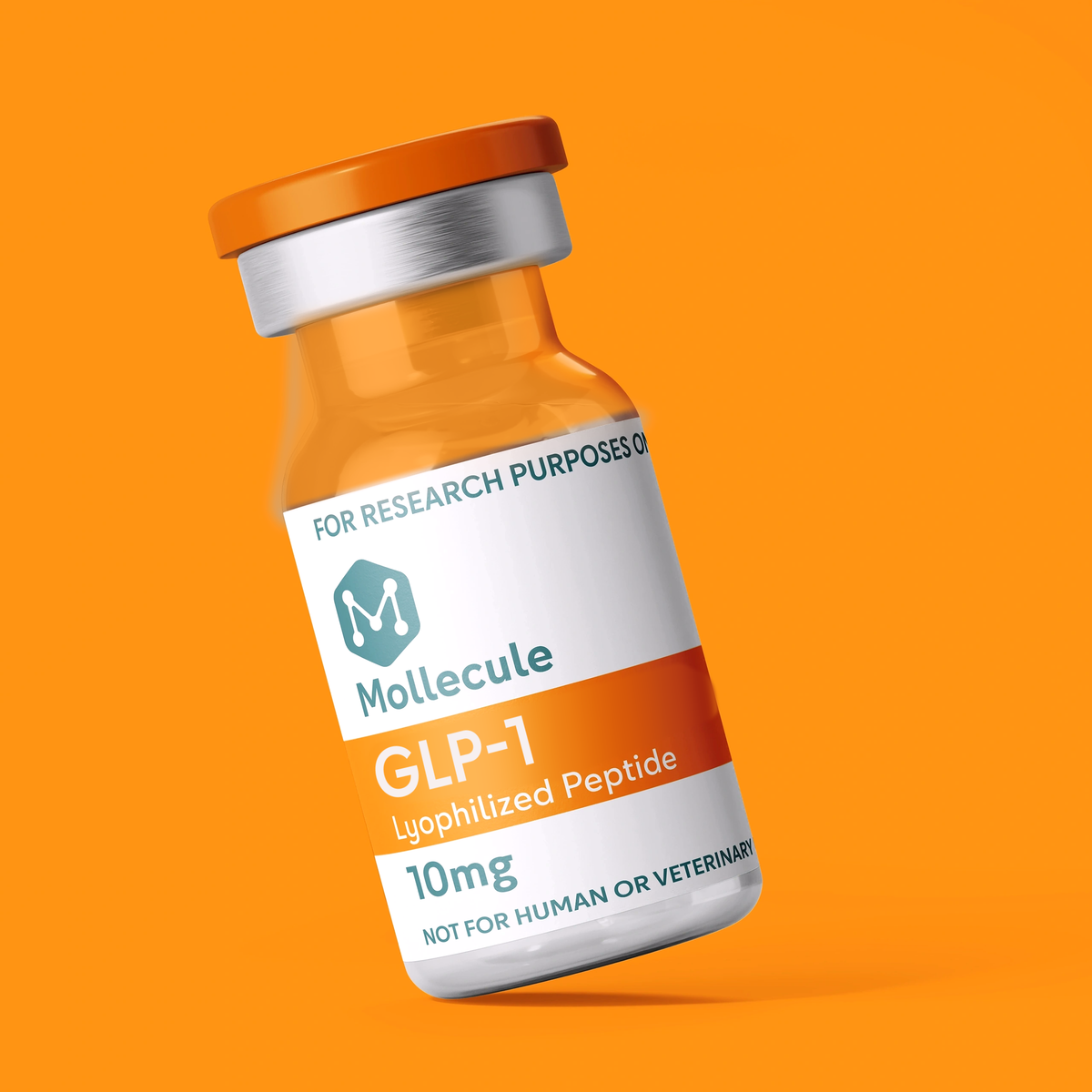 Semaglutide 10mg vial — Molecule Peptides, angled vial