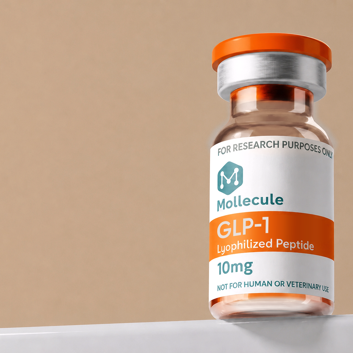 Semaglutide 10mg vial — Molecule Peptides, vial close-up