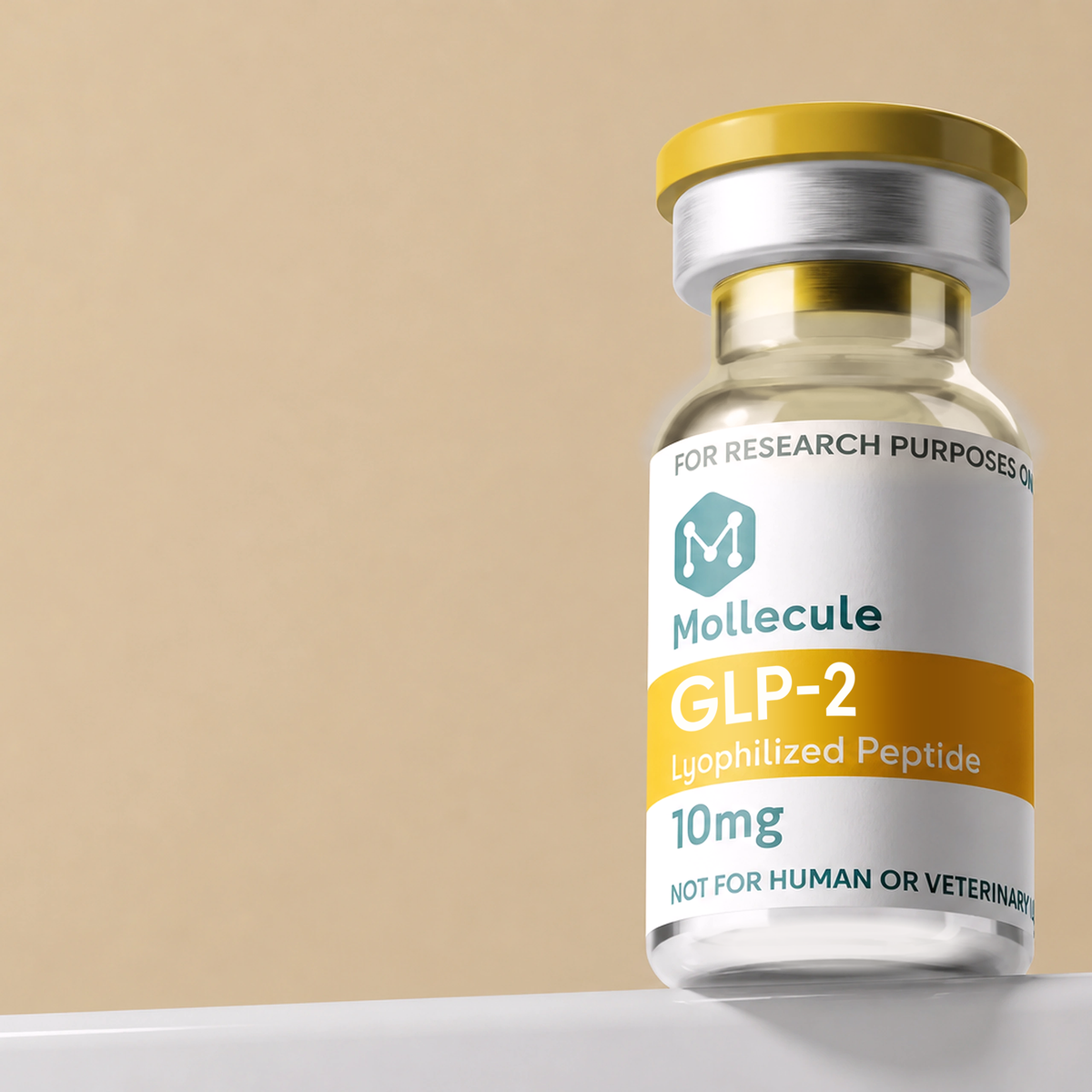 Tirzepatide 10mg vial — Molecule Peptides, vial close-up