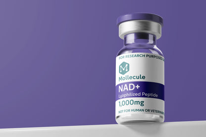 NAD+ 1,000mg vial — Molecule Peptides, vial close-up