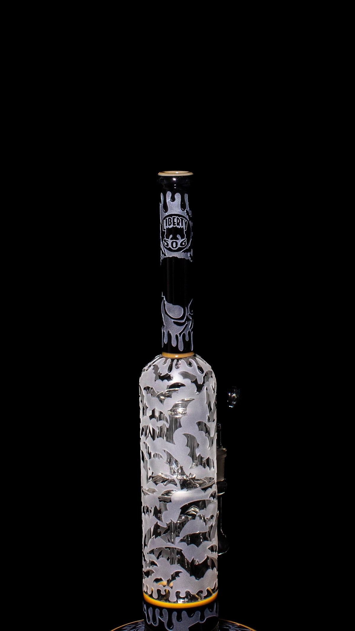 Tech x Liberty 50G 2 Barrel-Style Chamber Stemless Bubbler Black/Tangie *NOCTURNE*