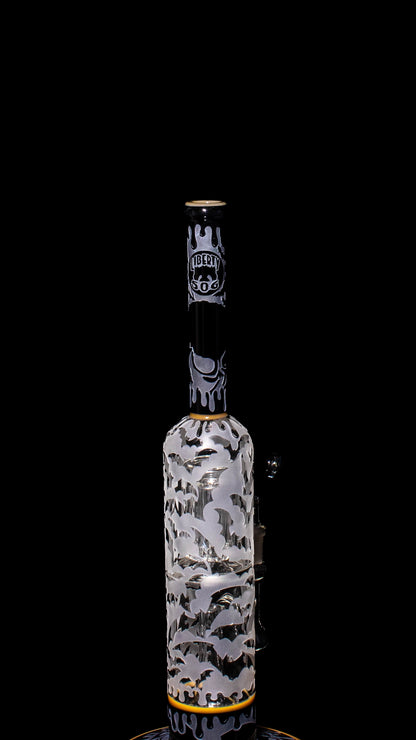 Tech x Liberty 50G 2 Barrel-Style Chamber Stemless Bubbler Black/Tangie *NOCTURNE*