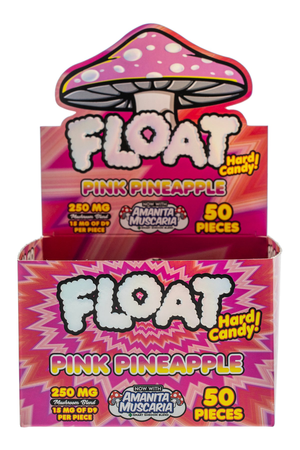 FLOAT Pink Pineapple hard candies display box for wholesale retailers, view 5