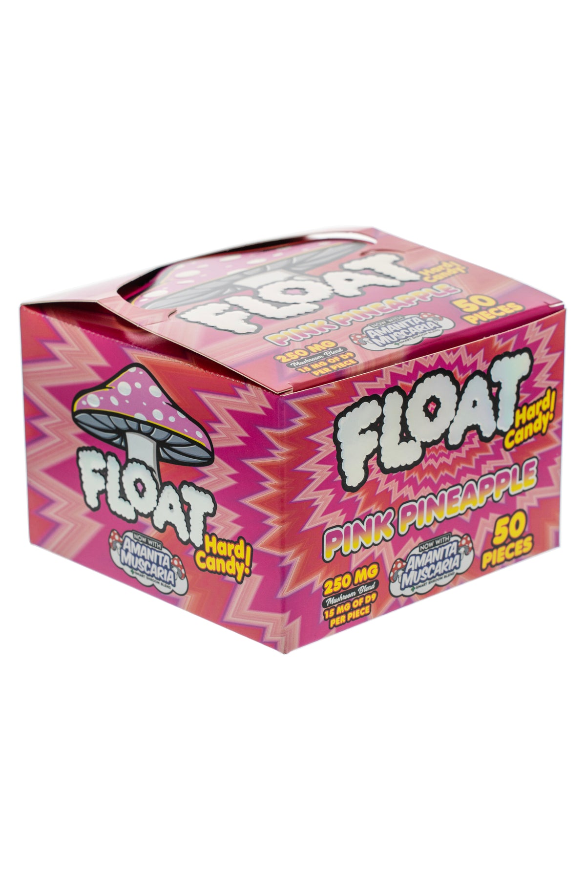 FLOAT Pink Pineapple hard candies display box for wholesale retailers, view 2