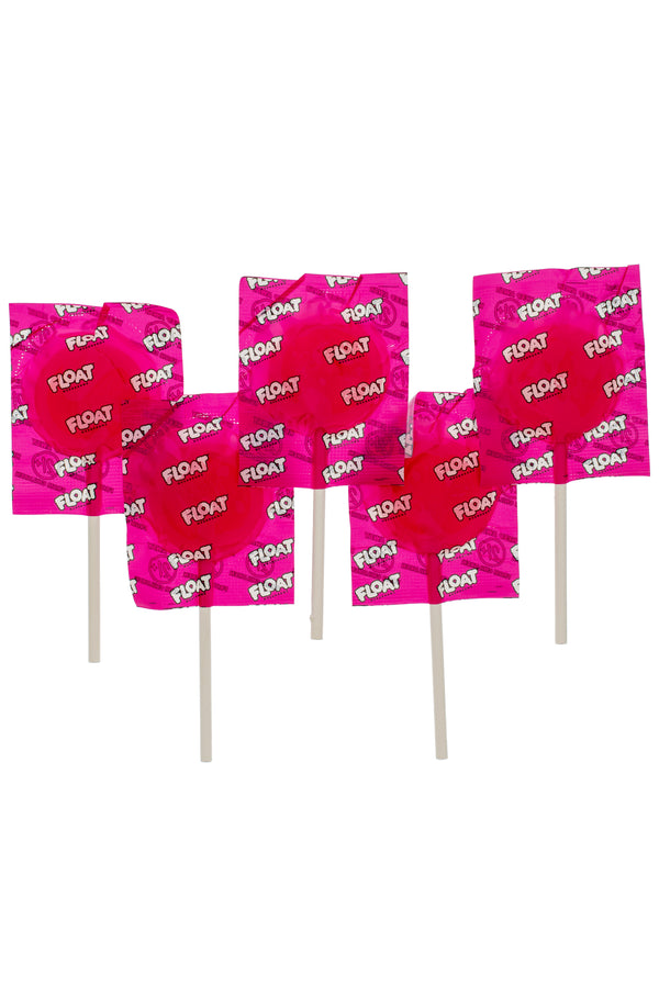 FLOAT Pink Pineapple lollipop singles 5-pack for wholesale retailers