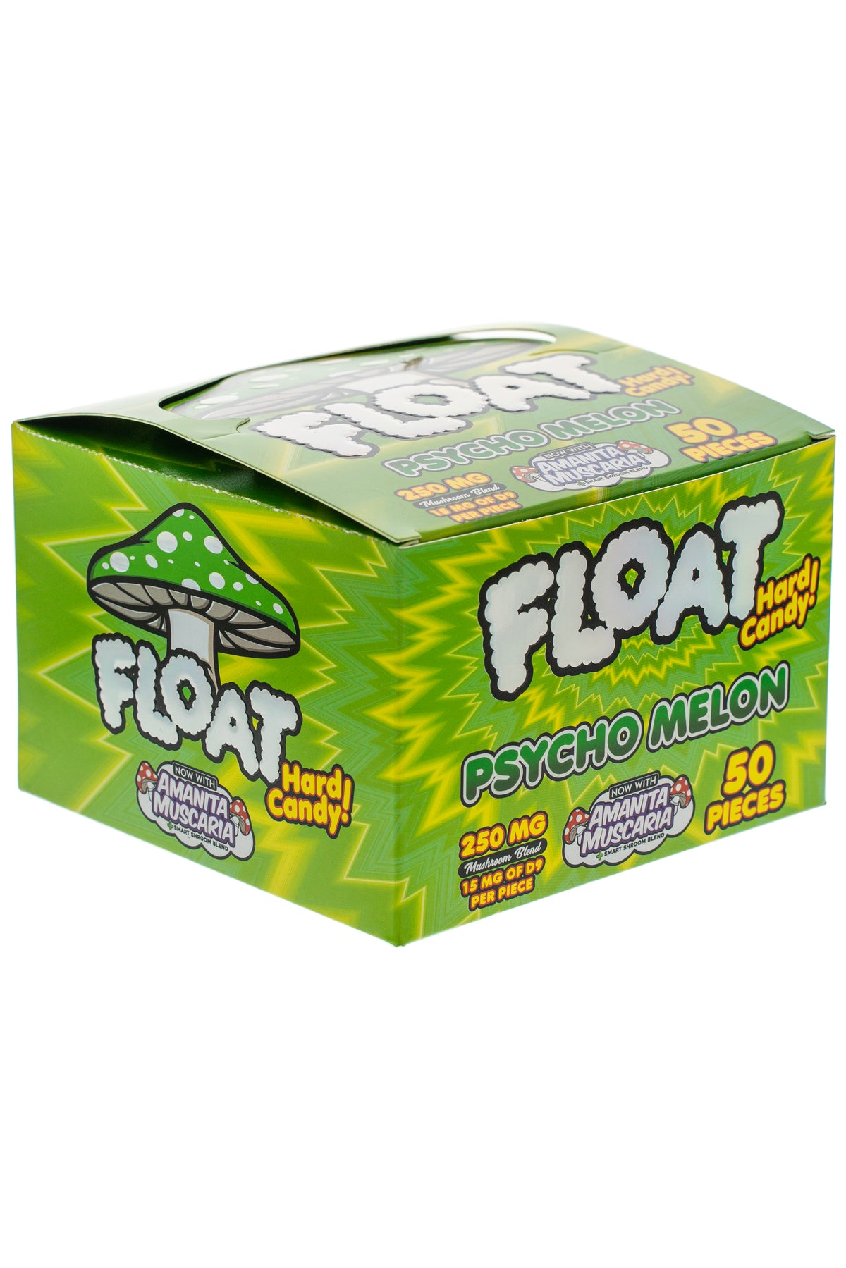 FLOAT Psycho Melon hard candies display box for wholesale retailers, view 2