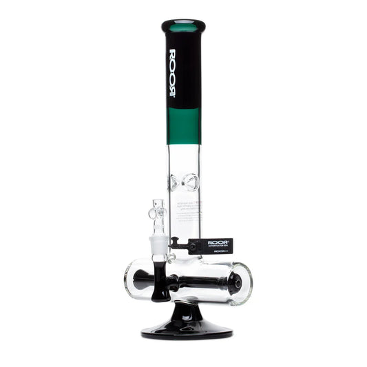 ROOR tech dark green glass waterpipe 