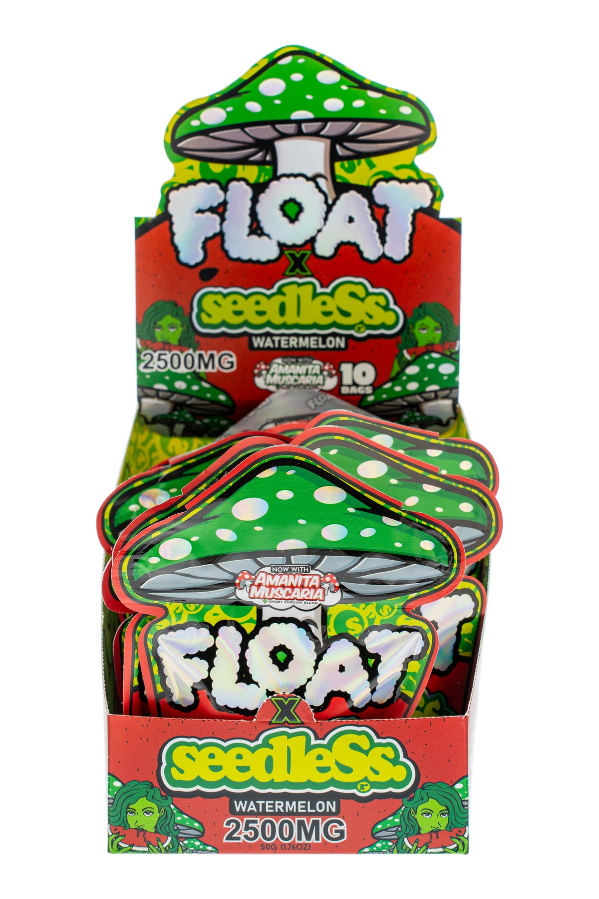 FLOAT Seedless Watermelon flavor gummies box for wholesale retailers, view 4