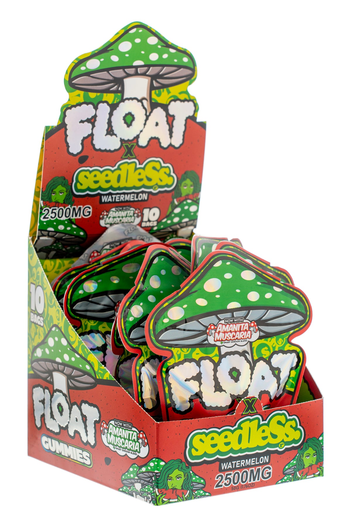 FLOAT Seedless Watermelon flavor gummies box for wholesale retailers, view 3