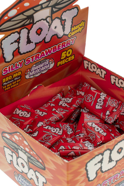 FLOAT Silly Strawberry hard candies display box for wholesale retailers, view 3