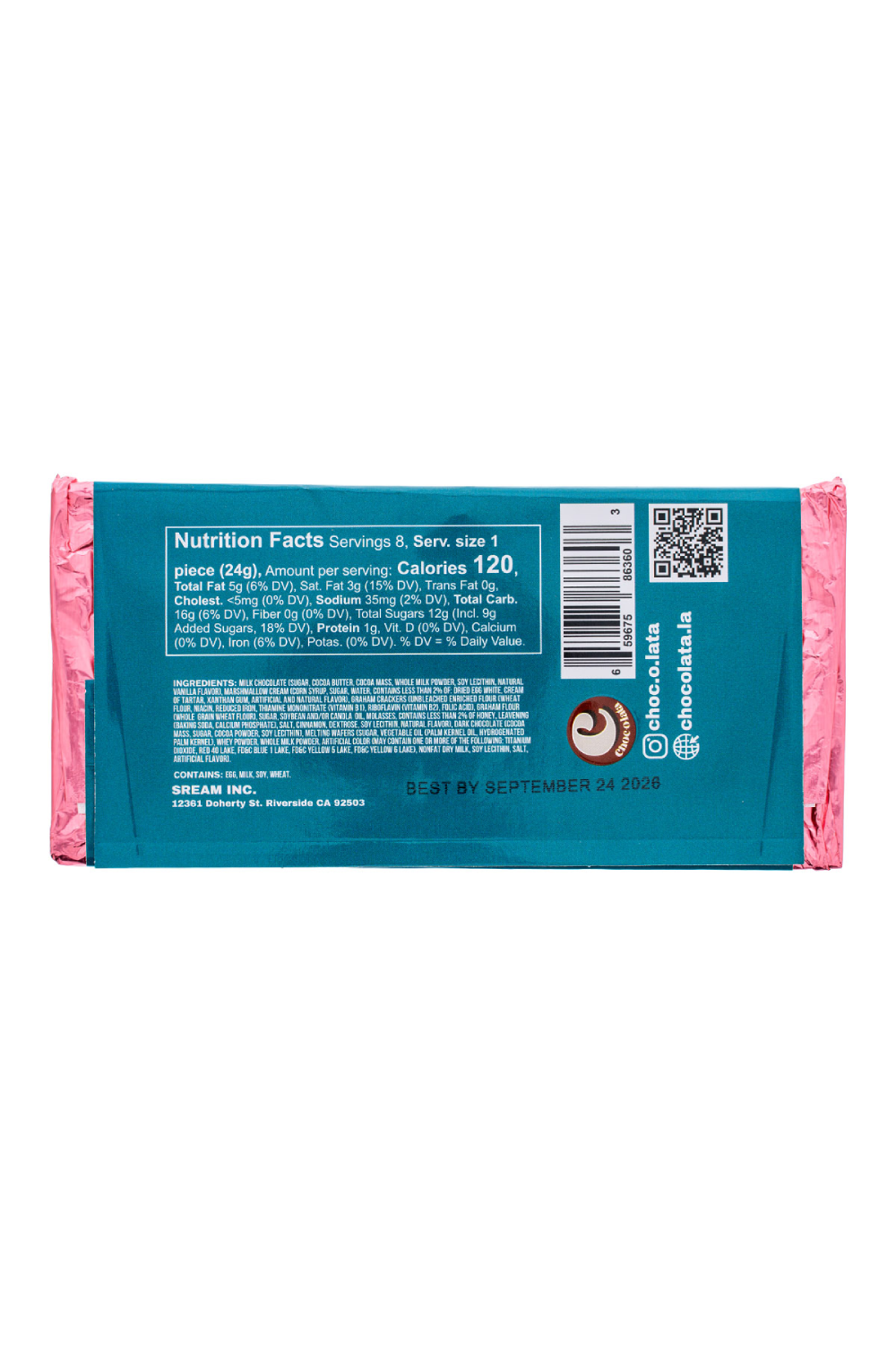 CHOCOLATA S’mores Crunch Chocolate Bar