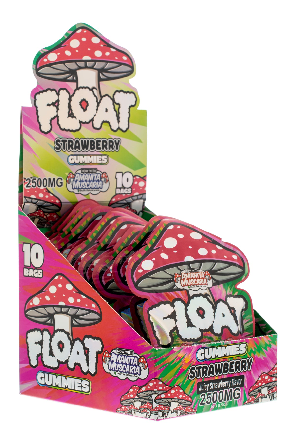 FLOAT Strawberry flavor gummies box for wholesale retailers, view 3