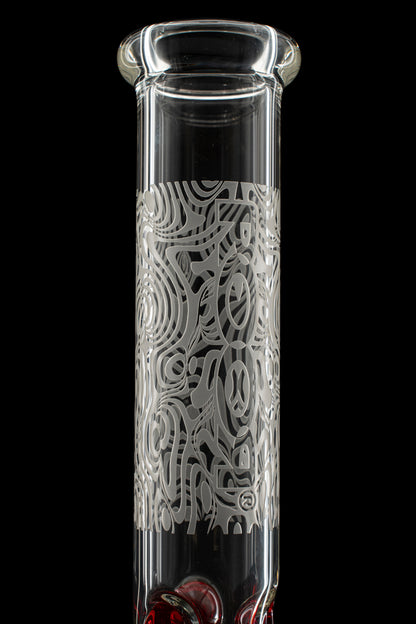 ROOR® 12" Thumbprint Sandblasted Beaker with Color Ice Pinch