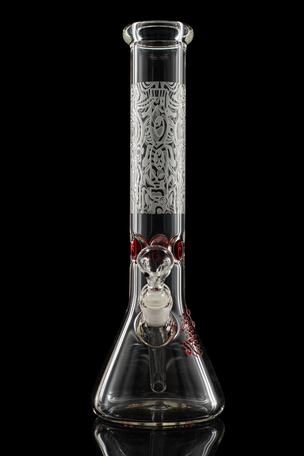 ROOR® 12" Thumbprint Sandblasted Beaker with Color Ice Pinch