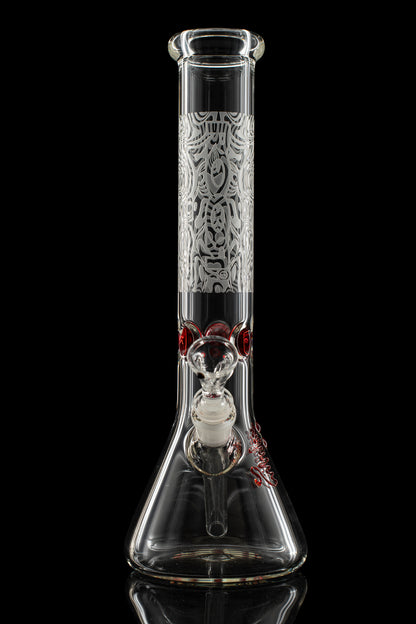 ROOR® 12" Thumbprint Sandblasted Beaker with Color Ice Pinch