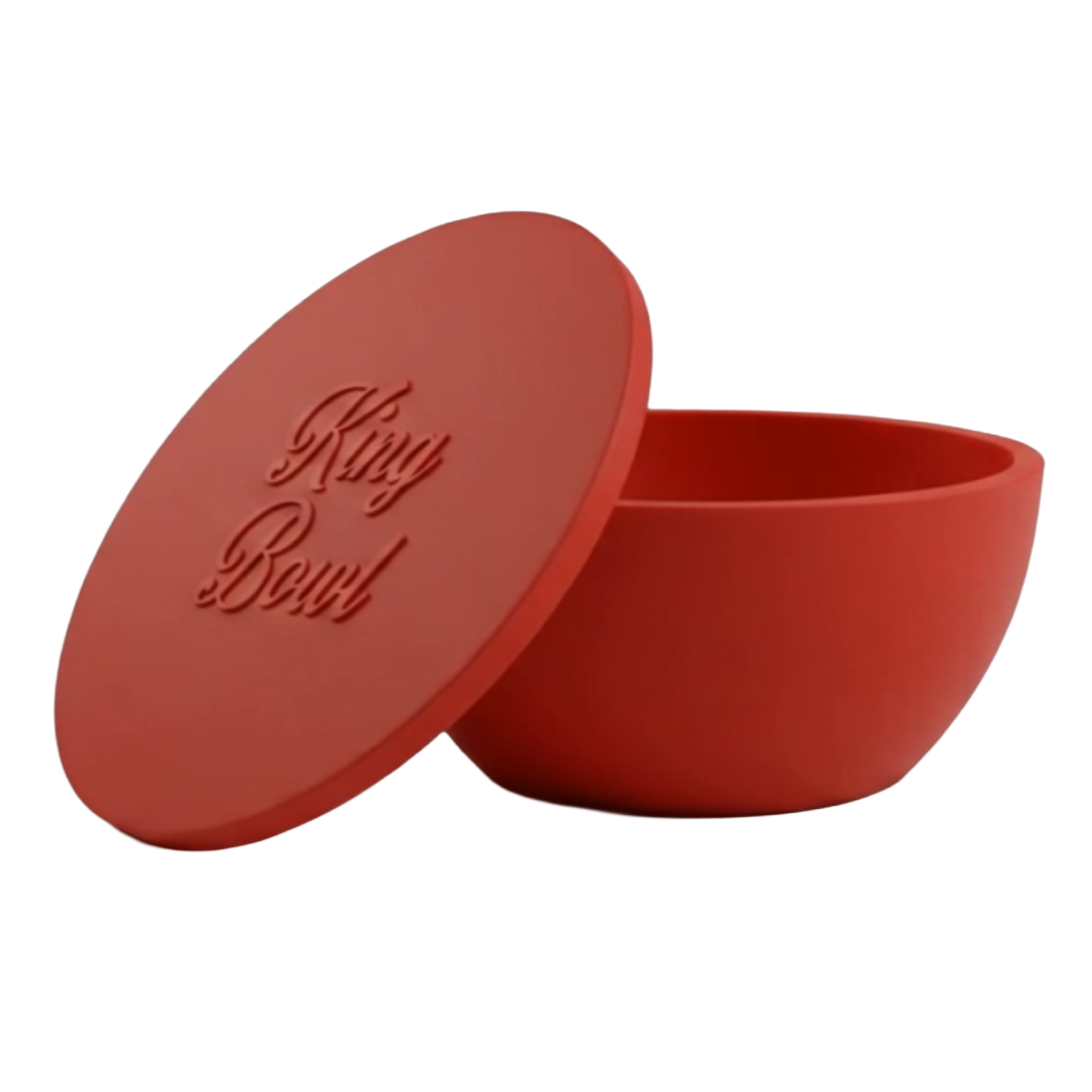 Red King Bowl flexible silicone mixing and prep bowl, non-stick interior