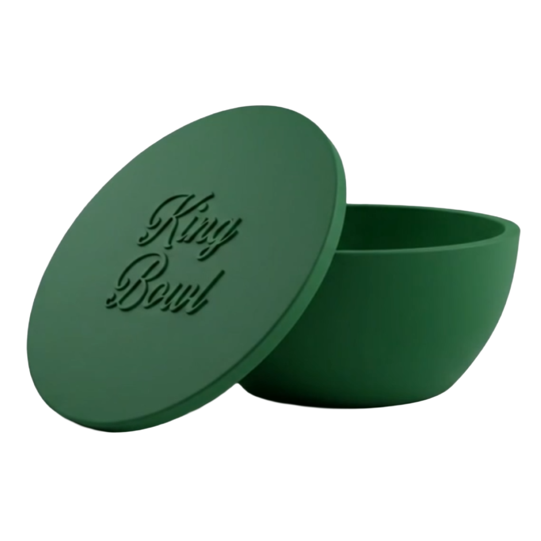 King Bowl flexible silicone mixing and prep bowl with pinch-to-pour spout