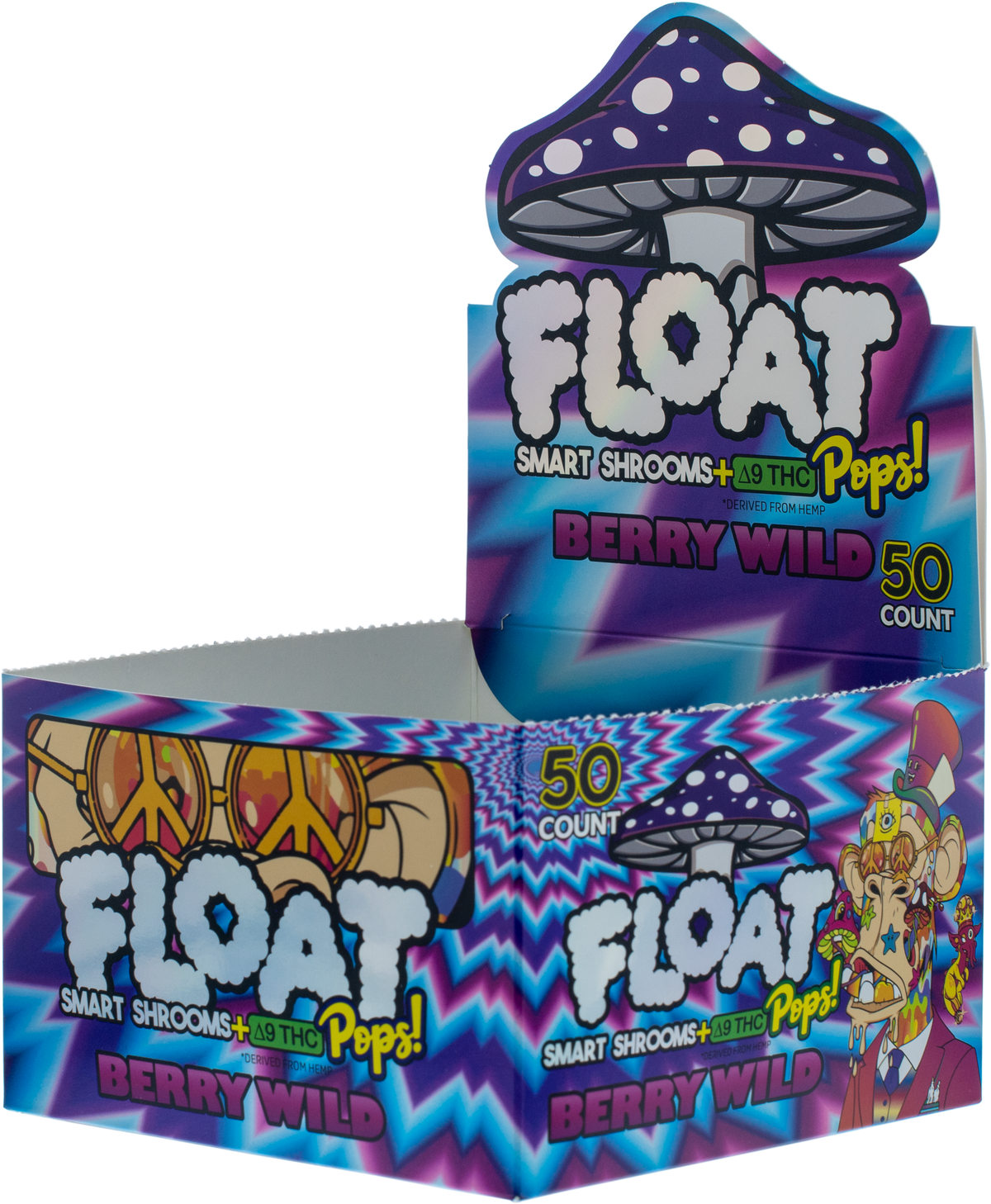 FLOAT Berry Wild lollipops display box for wholesale retailers, view 4