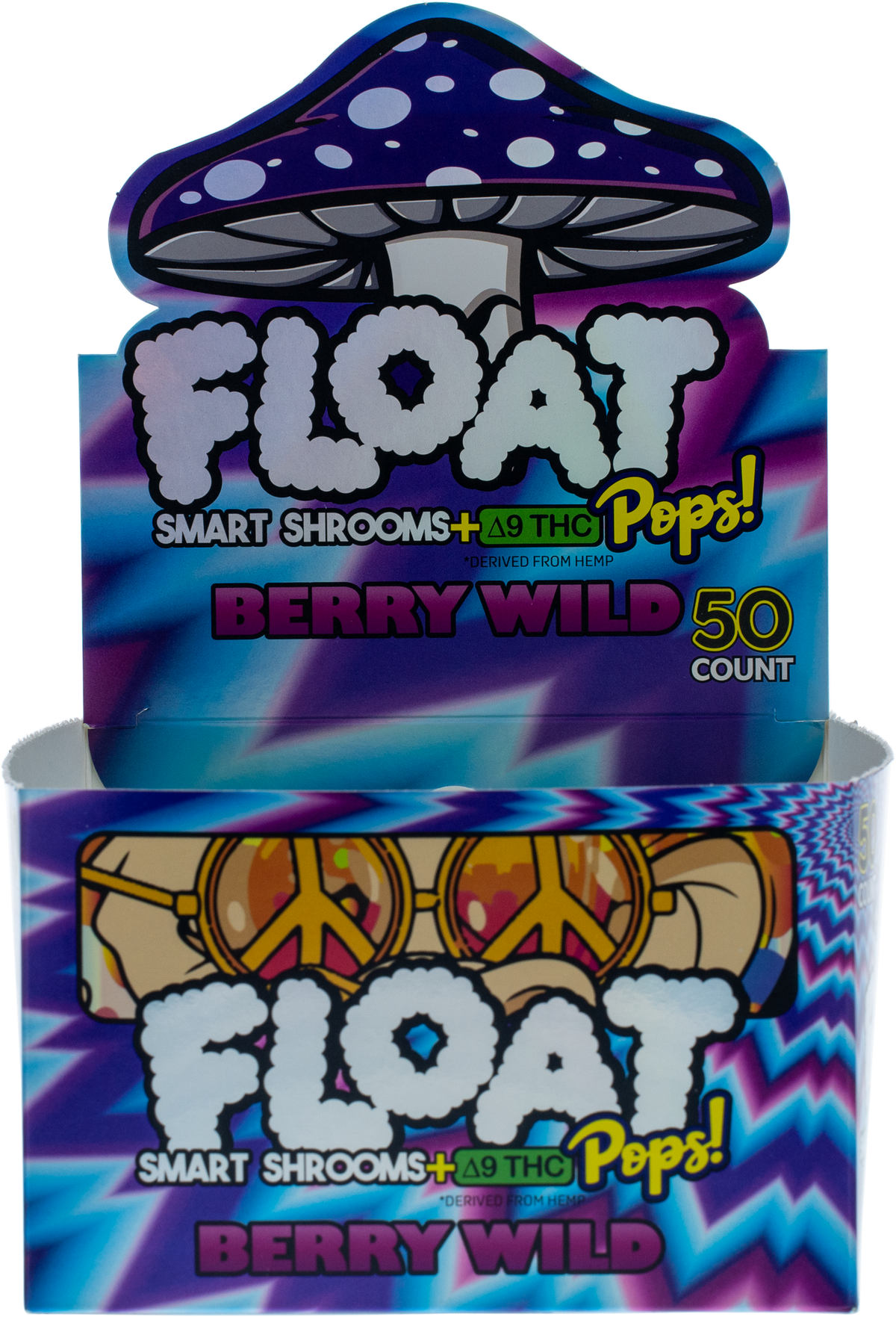 FLOAT Berry Wild lollipops display box for wholesale retailers, view 2