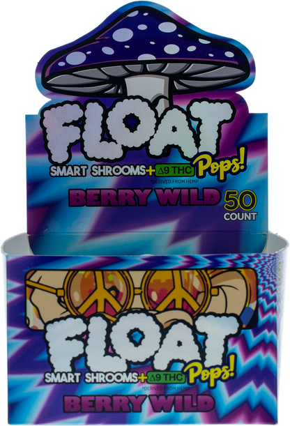 FLOAT Berry Wild lollipops display box for wholesale retailers, view 2