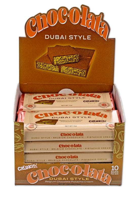 CHOCOLATA Dubai Style Crunchy Bar 10 Pack