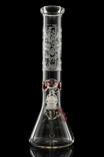 ROOR® 12" Koi Sandblasted Beaker with Color Ice Pinch