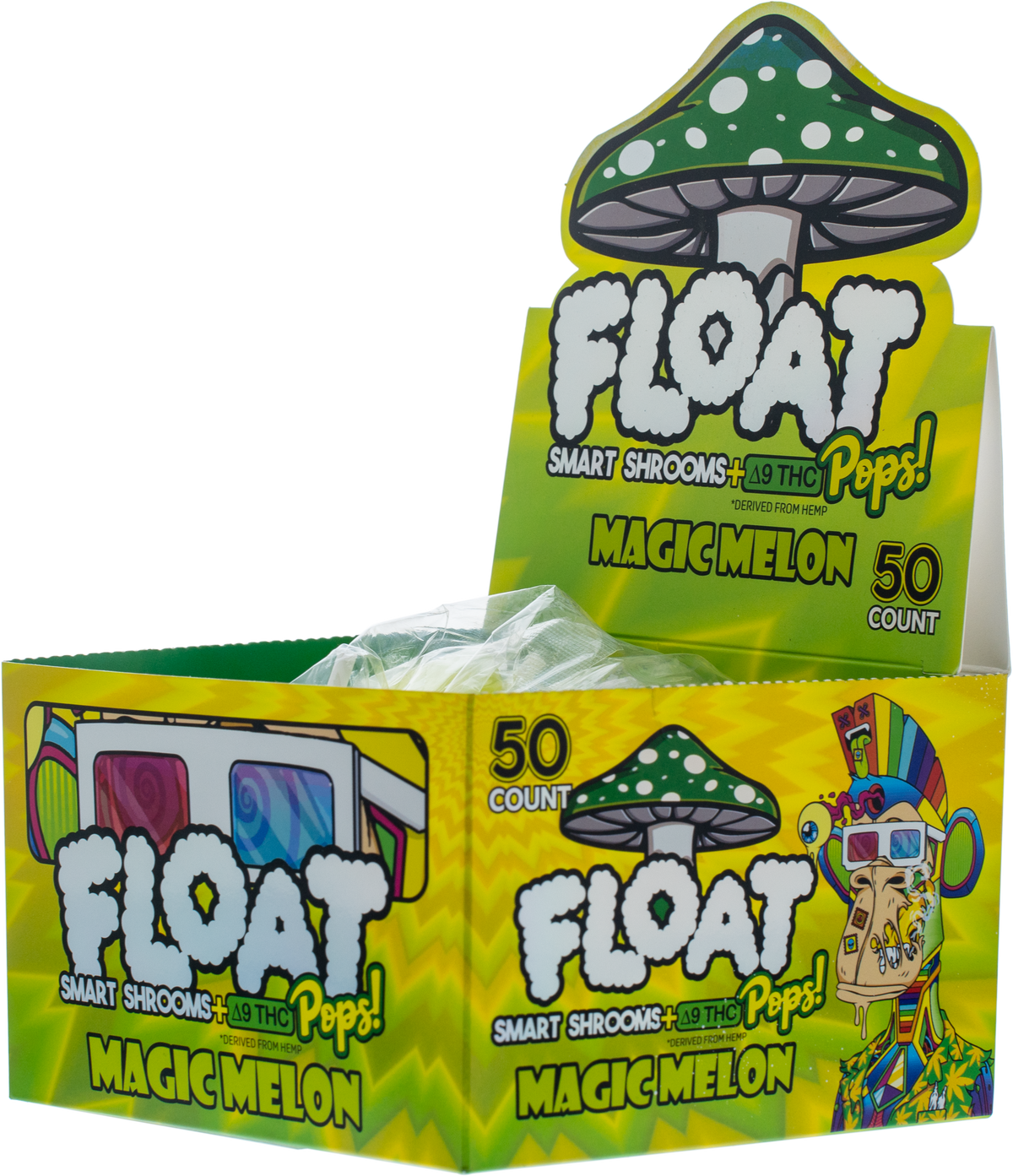 FLOAT Melon Madness lollipops display box for wholesale retailers, view 3