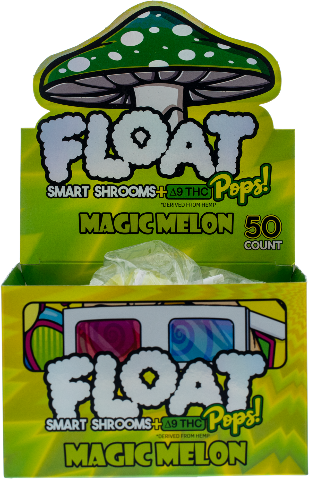 FLOAT Melon Madness lollipops display box for wholesale retailers, view 2
