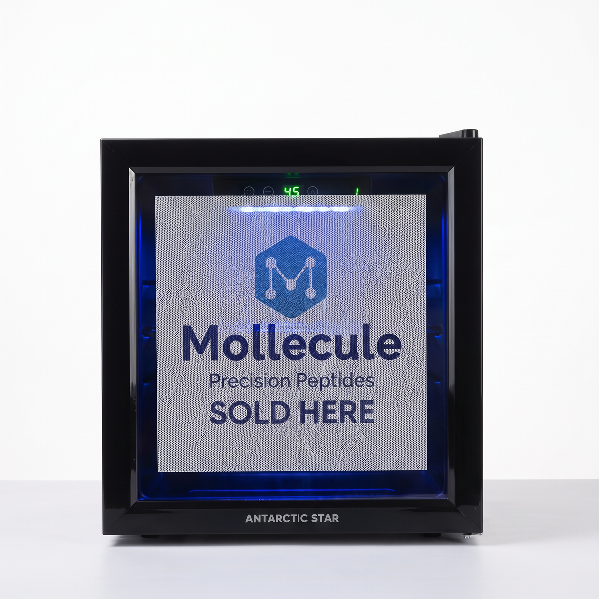 Molecule Peptides display fridge — included with GHK-Cu 100mg 5ct strip order