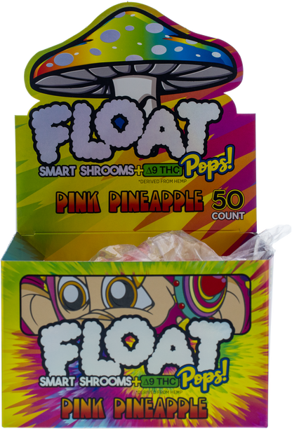 FLOAT Pink Pineapple lollipops display box for wholesale retailers, view 2