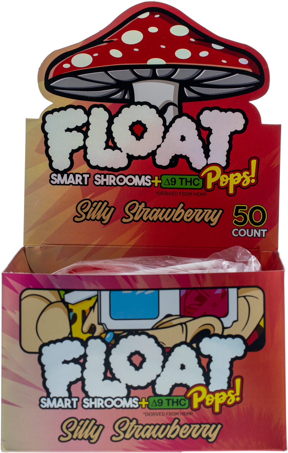 FLOAT Silly Strawberry lollipops display box for wholesale retailers, view 2